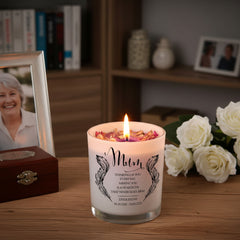 Beautiful Embellished Mum Memorial Remembrance Personalised Candle Gift Tea Light Holder ukgiftstoreonline