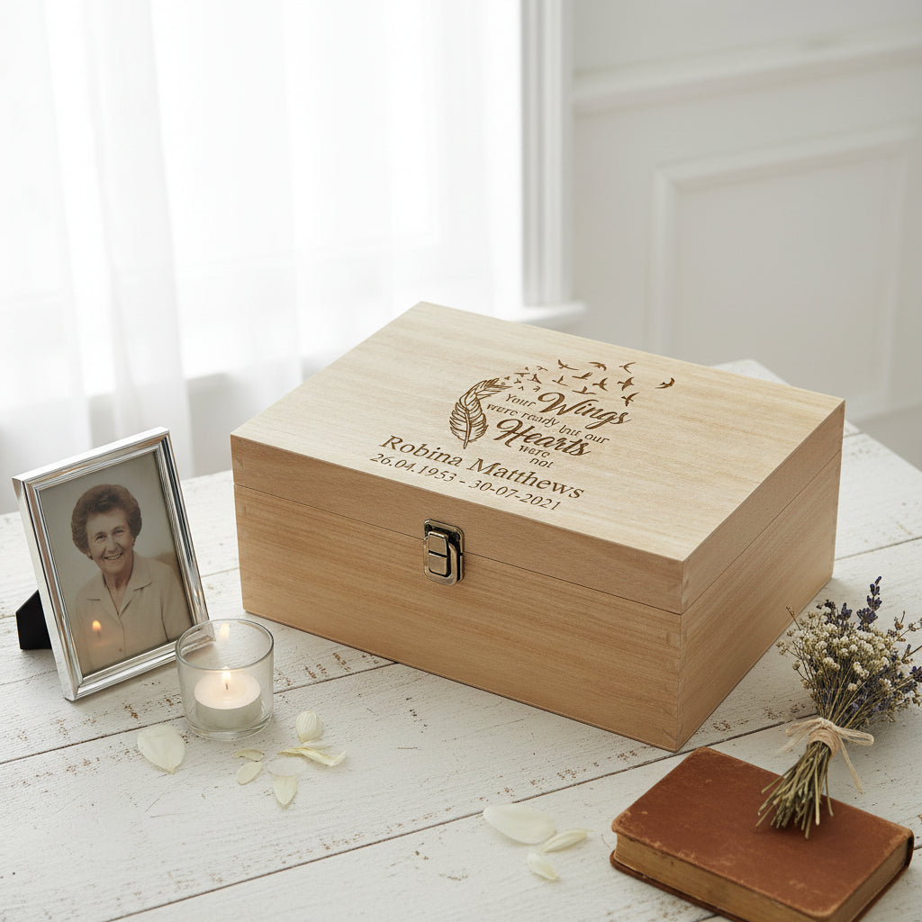 Personalised Remembrance Wooden Engraved Keepsake Memory Box Keepsake Memory Box ukgiftstoreonline