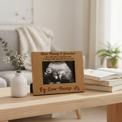 New Baby Pregnancy Scan Engraved Wooden Photo Frame Nanny & Grandad Gift Grandparents Photo Frame ukgiftstoreonline