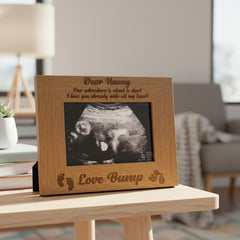 New Baby Pregnancy Scan Engraved Wooden Photo Frame Nanny Gift Baby Photo Frame ukgiftstoreonline