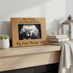 New Baby Pregnancy Scan Engraved Wooden Photo Frame Nanny Gift Baby Photo Frame ukgiftstoreonline