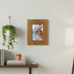 Personalised The Best Great Grandma Engraved Photo Picture Frame Oak Wood Finish personalised photo frames ukgiftstoreonline