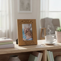 Personalised The Best Great Grandma Engraved Photo Picture Frame Oak Wood Finish personalised photo frames ukgiftstoreonline