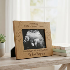Birthday Gift For Dad To Be Engraved Wooden Baby Scan Photo Frame Baby Photo Frame ukgiftstoreonline