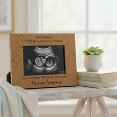 Birthday Gift For Dad To Be Engraved Wooden Baby Scan Photo Frame Baby Photo Frame ukgiftstoreonline