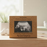 Birthday Gift For Dad To Be Engraved Wooden Baby Scan Photo Frame