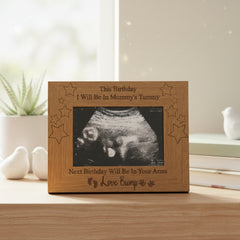 Birthday Gift For Dad To Be Engraved Wooden Baby Scan Photo Frame Baby Photo Frame ukgiftstoreonline