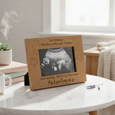 Birthday Gift For Dad To Be Engraved Wooden Baby Scan Photo Frame