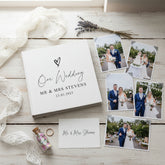 Large Traditional Book Bound Personalised Wedding Photo Album With Heart