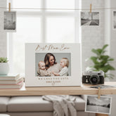 Best Mum Ever Personalised Engraved White Wooden Photo Frame Gift Landscape Family Photo frame ukgiftstoreonline