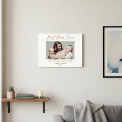 Best Mum Ever Personalised Engraved White Wooden Photo Frame Gift Landscape Family Photo frame ukgiftstoreonline