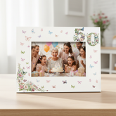 50th Birthday Photo Picture Frame Gift For Her With Butterflies and Flowers Photo Frame ukgiftstoreonline Landscape