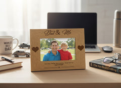 Dad and Me Wooden Engraved Photo Frame Gift Photo Frame ukgiftstoreonline