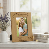 Personalised Best Boyfriend Portrait Wooden Engraved Photo Frame Gift Boyfriend Photo Frame ukgiftstoreonline