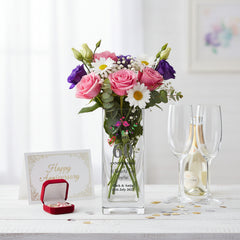 Personalised 60th Anniversary Flower Vase Gift For Couple Husband Wife Loving Memory Remembrance ukgiftstoreonline