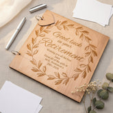 Personalised Retirement Sentiment Memories Engraved Wooden Scrapbook Photo Album Scrapbook Guest Book ukgiftstoreonline