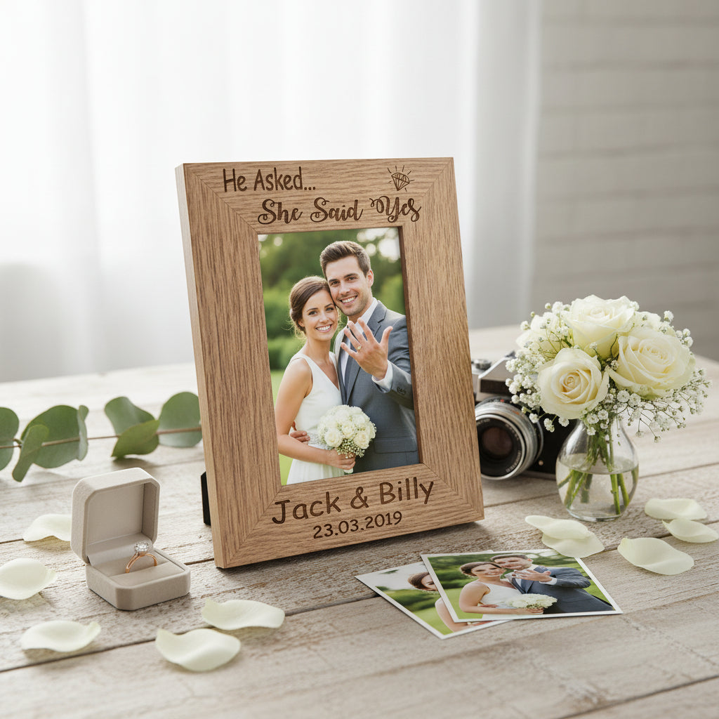 Personalised Engagement Gift Memories Portrait Photo Frame Gift Personalised Engagement Gift ukgiftstoreonline