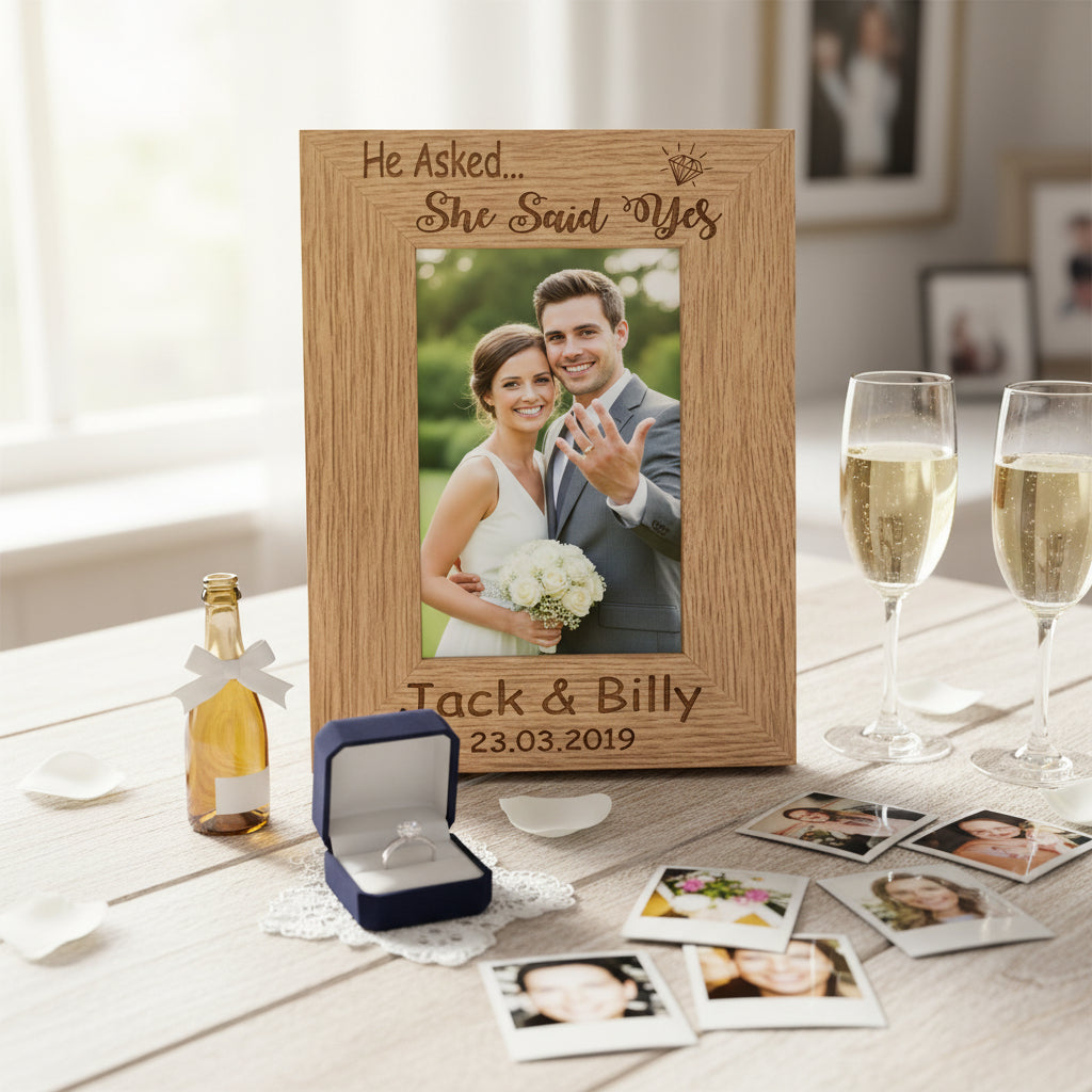 Personalised Engagement Gift Memories Portrait Photo Frame Gift Personalised Engagement Gift ukgiftstoreonline