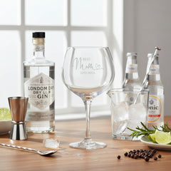 Engraved Personalised Mum Balloon Gin Glass Present for her Personalised Gin Glasses ukgiftstoreonline