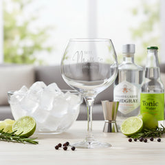 Engraved Personalised Mum Balloon Gin Glass Present for her Personalised Gin Glasses ukgiftstoreonline