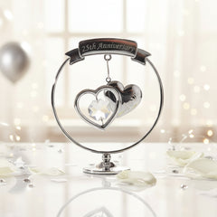 25th Anniversary Gift With Two Intertwined Hearts ukgiftstoreonline