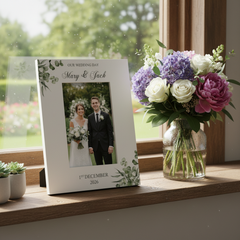Personalised On Our Wedding Day Elegant Photo Frame Gift For Couple