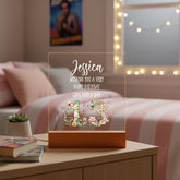 Personalised 13th birthday Gift For Her LED Light With Flowers and Butterflies Personalised Heart Gifts ukgiftstoreonline