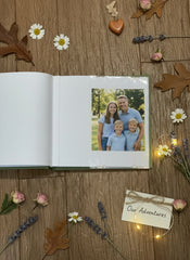 Olive Green Family Photo Album With Leaf Design Holds 50 x 6 by 4 Photos photo album ukgiftstoreonline