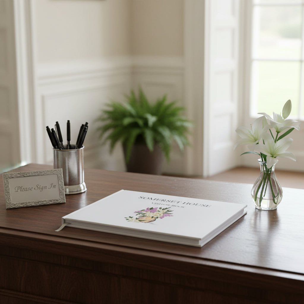 Personalised Visitors Book Hardback Hotel Guest Book 80 Pages Guest Book ukgiftstoreonline