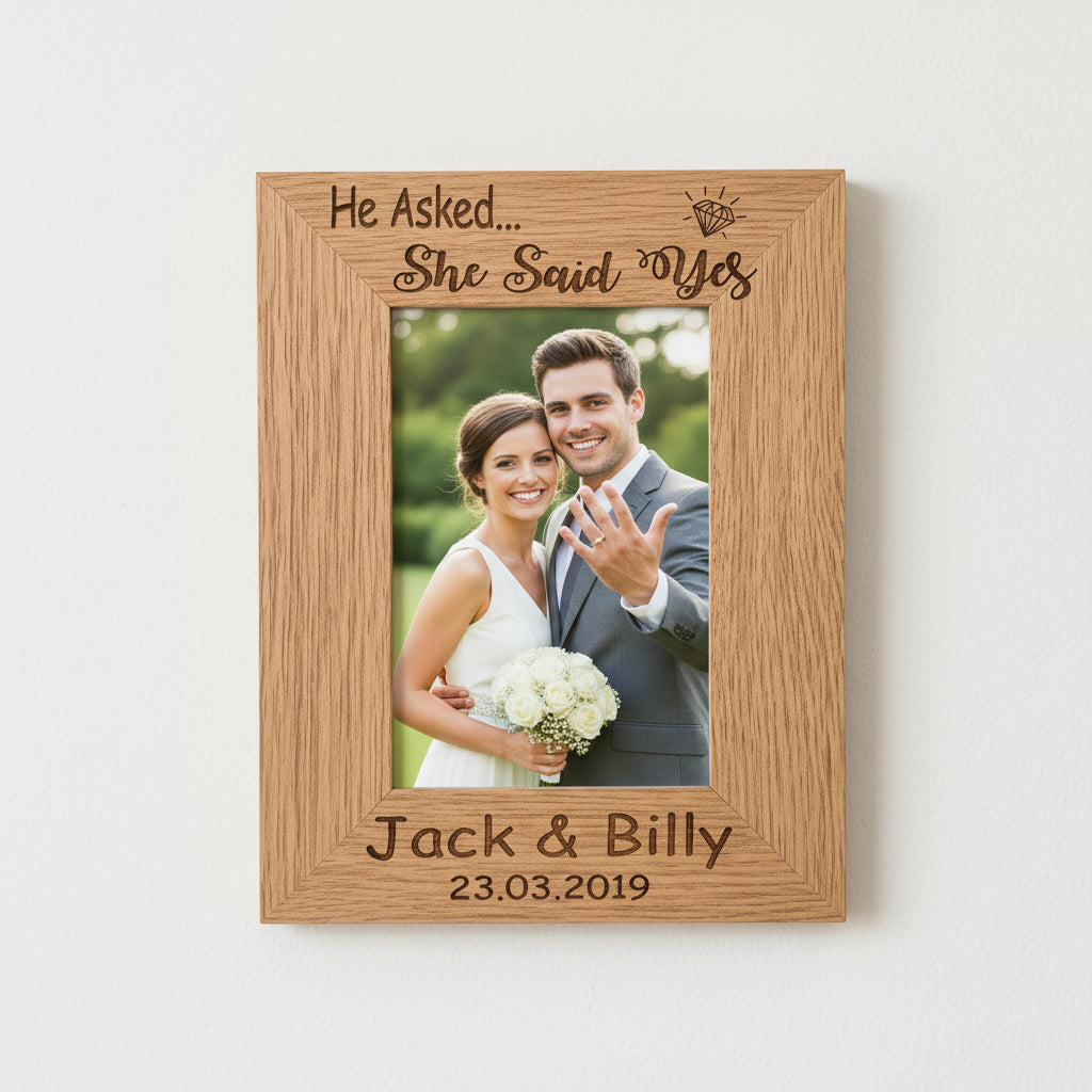 Personalised Engagement Gift Memories Portrait Photo Frame Gift Personalised Engagement Gift ukgiftstoreonline