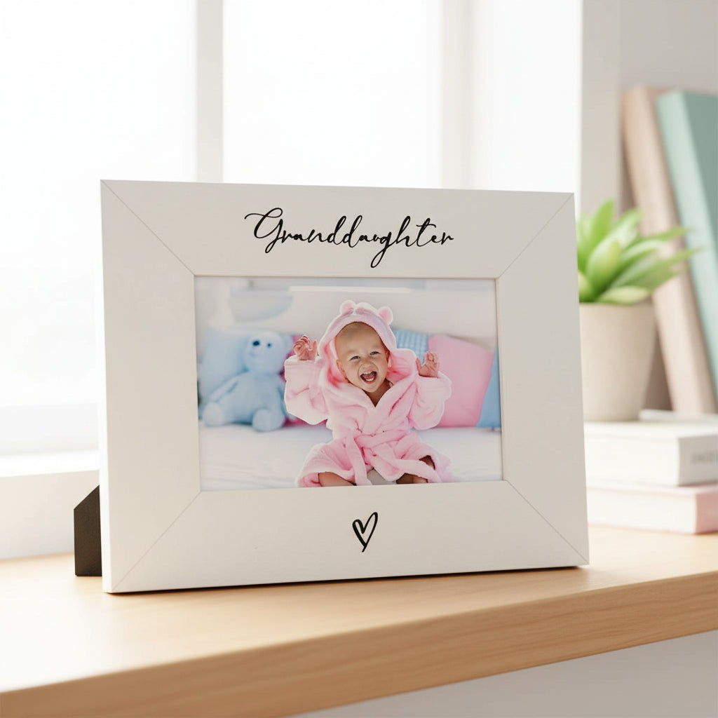 White 6x4 Landscape Picture Photo Frame Granddaughter Gift For Grandparents Photo Frame ukgiftstoreonline
