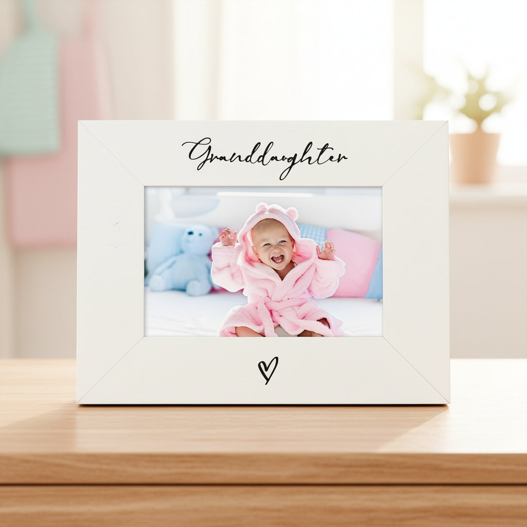 White 6x4 Landscape Picture Photo Frame Granddaughter Gift For Grandparents Photo Frame ukgiftstoreonline
