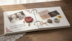 Personalised Large Engraved Wooden Funeral Remembrance Guest Book Scrap Book Album Scrapbook ukgiftstoreonline