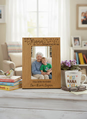 Personalised You Are The Nana Photo Frame Engraved Oak Wood Finish For Mothers Day Christmas or Birthday Nana Photo Frame ukgiftstoreonline