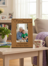 Personalised You Are The Nana Photo Frame Engraved Oak Wood Finish For Mothers Day Christmas or Birthday Nana Photo Frame ukgiftstoreonline