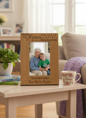 Personalised You Are The Nana Photo Frame Engraved Oak Wood Finish For Mothers Day Christmas or Birthday Nana Photo Frame ukgiftstoreonline