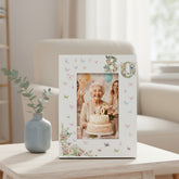 80th Birthday Photo Picture Frame Gift For Her With Butterflies and Flowers Photo Frame ukgiftstoreonline Portrait