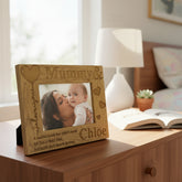 Personalised Mummy and Son or Daughter Heart Wooden Photo Frame Gift Mummy Photo Frame ukgiftstoreonline