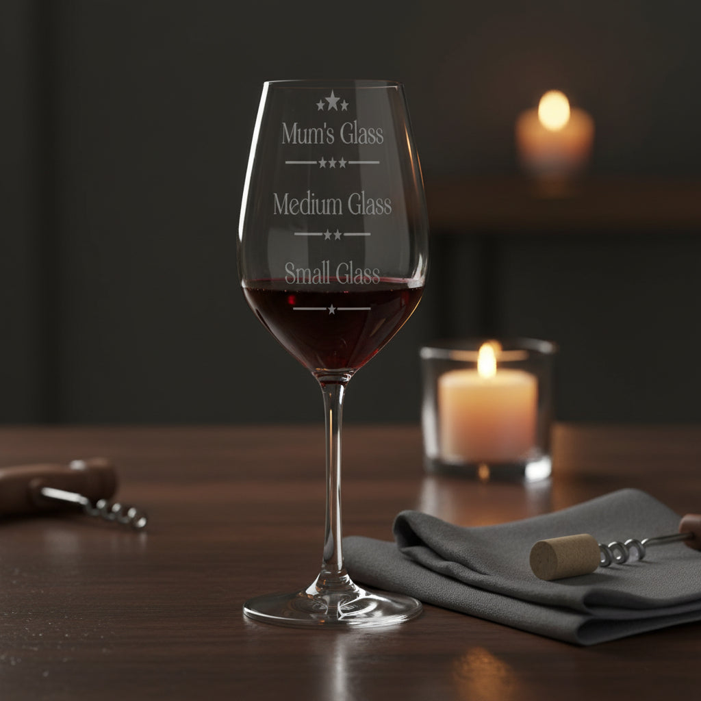 Mum's Measure Wine Glass Gift For Birthday Christmas Mothers Day Personalised Wine Glasses ukgiftstoreonline