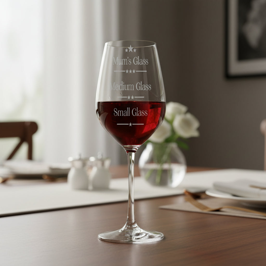 Mum's Measure Wine Glass Gift For Birthday Christmas Mothers Day Personalised Wine Glasses ukgiftstoreonline
