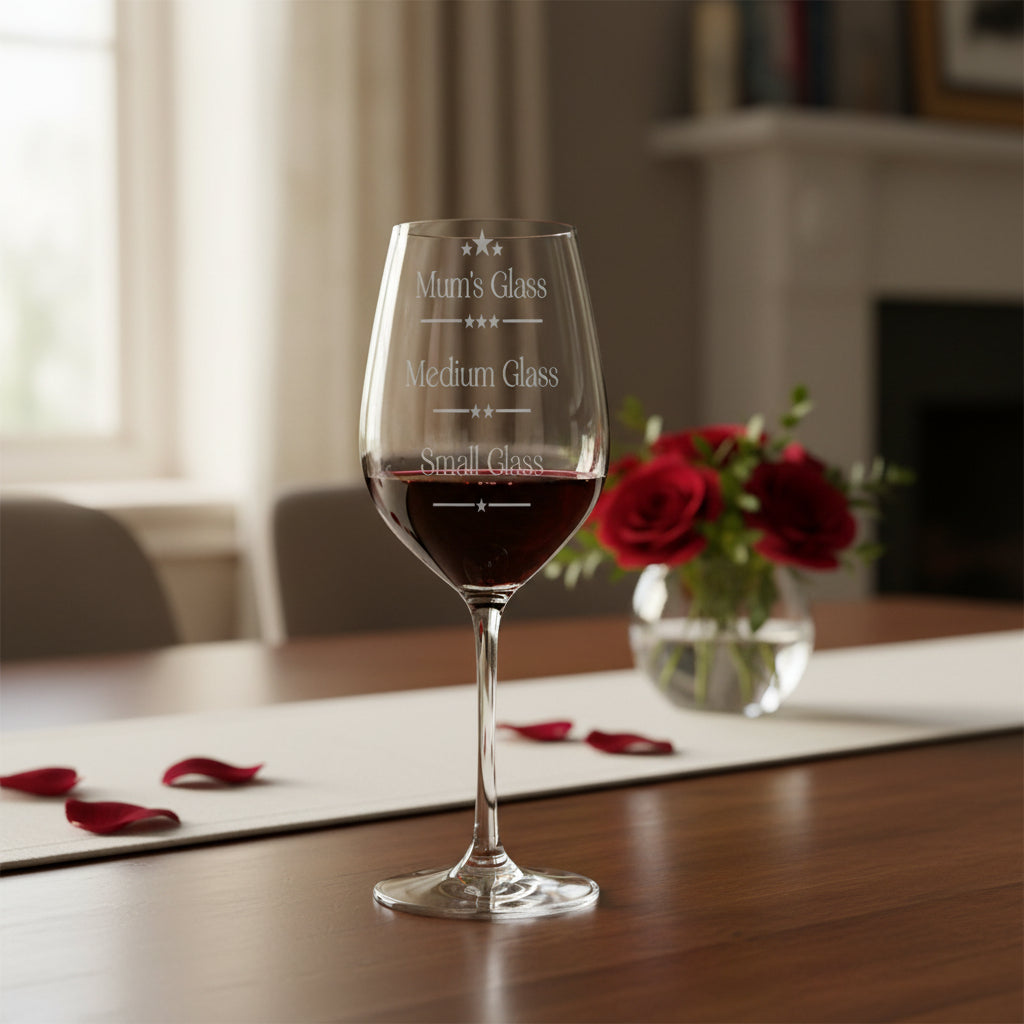 Mum's Measure Wine Glass Gift For Birthday Christmas Mothers Day Personalised Wine Glasses ukgiftstoreonline