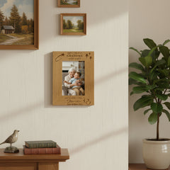 Personalised Best Grandma Portrait Wooden Photo Frame Gift Grandma Photo Frame ukgiftstoreonline