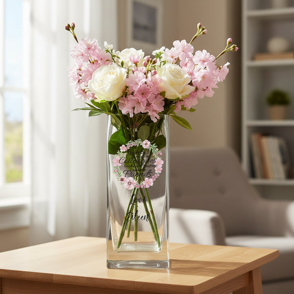 Personalised Retirement Flower Vase Gift Chance Made Us Colleagues Personalised Flower Vase ukgiftstoreonline