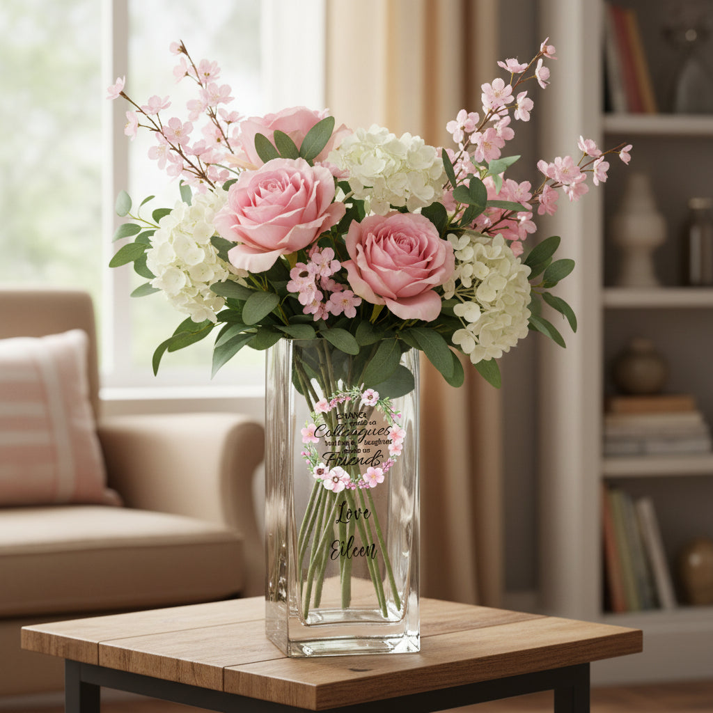 Personalised Retirement Flower Vase Gift Chance Made Us Colleagues Personalised Flower Vase ukgiftstoreonline