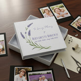 Personalised In Loving Memory Remembrance Photo Album Lavender Flower personalised photo album ukgiftstoreonline