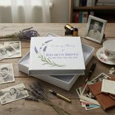 Personalised In Loving Memory Remembrance Photo Album Lavender Flower personalised photo album ukgiftstoreonline