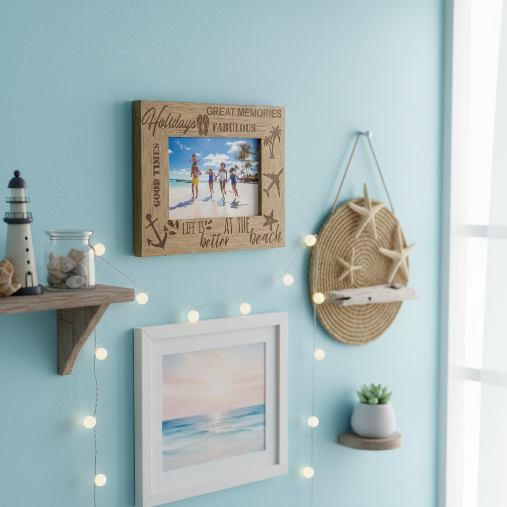 Holidays Wooden Engraved Photo Frame Gift Travel Photo Frame ukgiftstoreonline