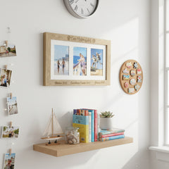 Personalised Adventures Travel Holiday Engraved Wooden Triple picture photo frame Travel Photo Frame ukgiftstoreonline