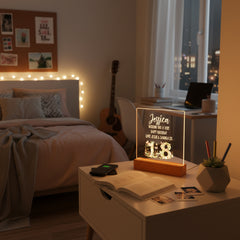 Personalised 18th birthday Gift For Her LED Light With Flowers and Butterflies Personalised Heart Gifts ukgiftstoreonline