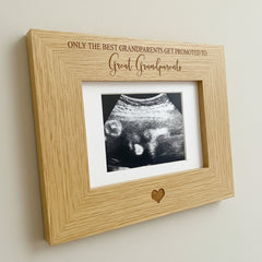 Best grandparents get promoted to great grandparents Baby Scan Frame Gift Photo Frame ukgiftstoreonline